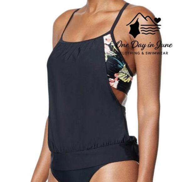 Speedo Racerback Double Up Tankini Top Size L - Picture 1 of 7